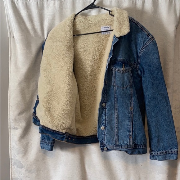 Old Navy Sherpa lined denim jacket - Picture 3 of 4